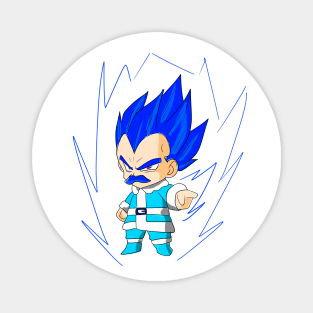 vegeta ssj blue in christmas cosplay Magnet